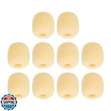 BQLZR 8mm Dia Yellow Wind Shield Mic Sponge Cover for Loudspeaker Lapel Micro