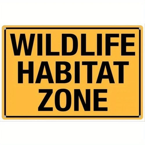 Vintage-Style Wildlife Habitat Zone Aluminum Tin Metal Signs Home Décor Rustic