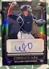 William Contreras Auto 2021 Obsidian #17/99 Atlanta Braves –  Autograph