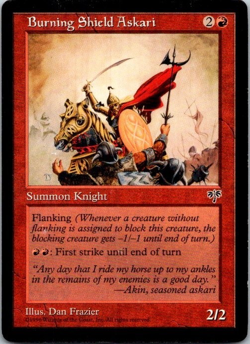 1996 Burning Shield Askari Mirage Magic the Gathering MTG LP