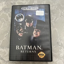 Batman Returns (Sega Genesis, 1992) Case, Game, & Manual Tested Works