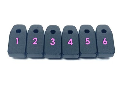 6 Ruger MK IV Standard Frame Baseplates Numbered & Extended, Magenta Numbers