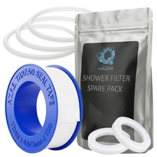 Shower Filter Spare Pack, Teflon Tape, Silicone O-Ring  Gasket, Leak-Proof Plum