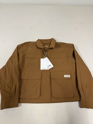 NWT Women s Halfdays Nan Field Jacket Size XL $145 Brown Ripstop Vented KE12