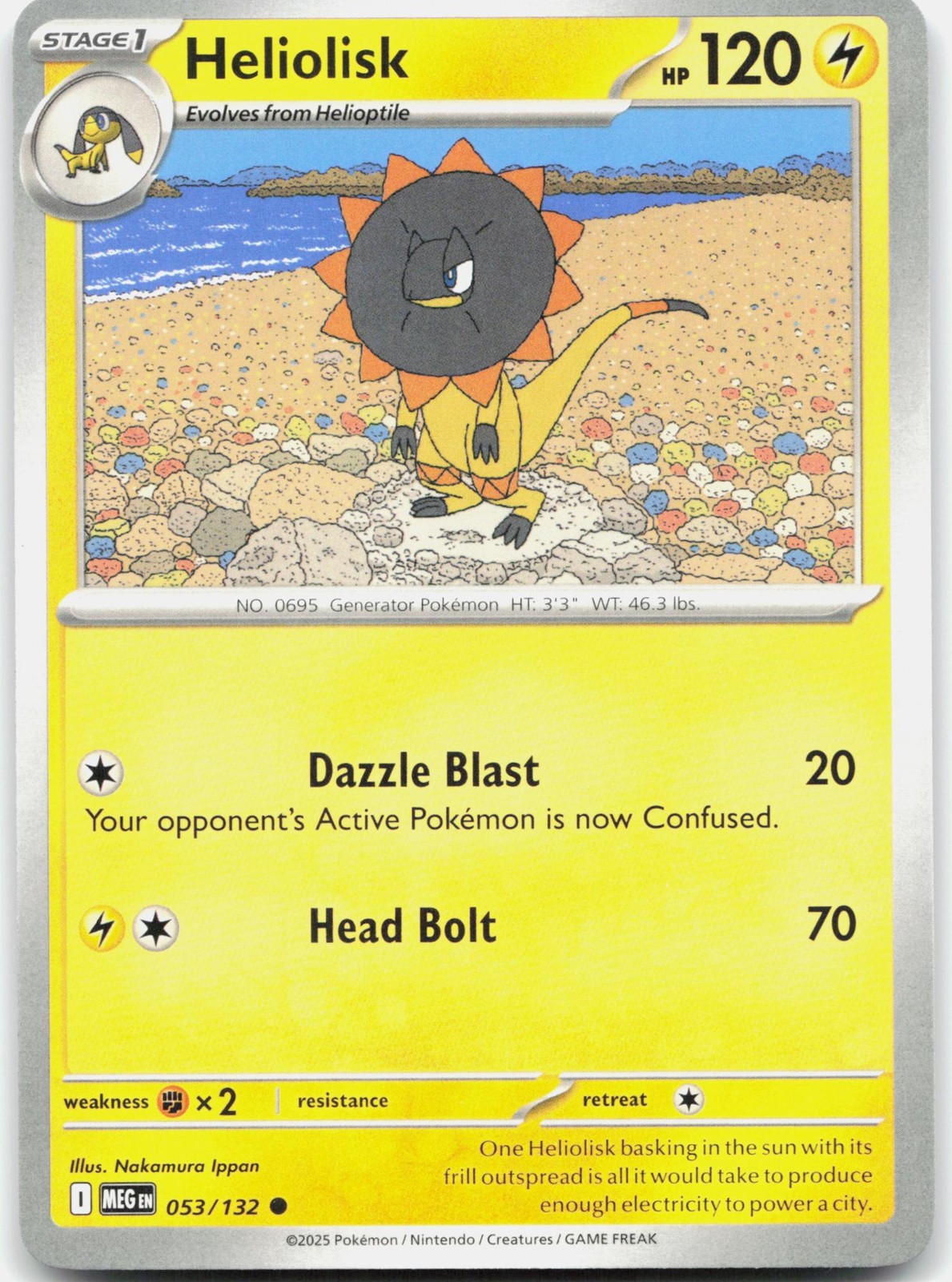 Heliolisk Common Mega Evolution 053/132 NM/M Pokemon