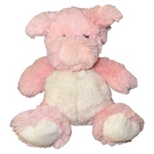 Animal Alley Pig Plush Pink White Potbelly Sitting 8 Inch Stuffed Animal