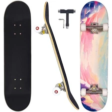 Skateboards for Beginners Adults Youths Teens Kids Girls Boys 31 Inch Pro Com