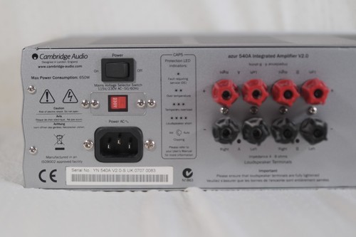 Cambridge Audio Azur 540A Stereo Integrated Amplifier Silver Separate Tested - Picture 9 of 12