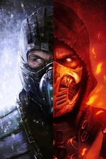 Mortal Kombat Sub-Zero Scorpion Poster print 11"x17"" HOME DECOR