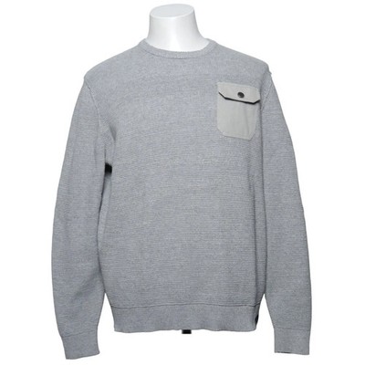 Lerros, Strickpullover, Größe: L, Grau, Baumwolle, Rippenstrick, Herren #YiZ