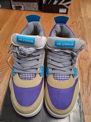 Jordan Air Jordan 4 Men's Mid Top Lace-Up Sneaker Purple Tan Blue  All size.