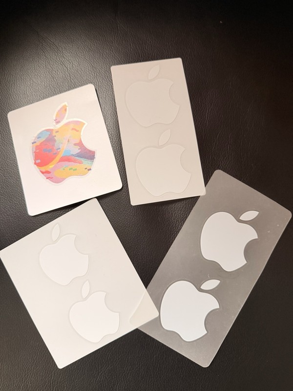 Set Of APPLE Sticker/Decals from IPAD GENUINE LOGO 4 Sheets - 7 Stickers total