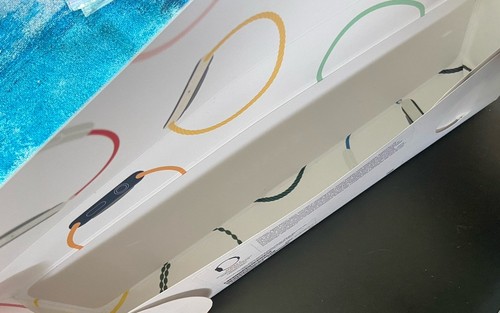 Apple Watch Czarny silikonowy pasek sportowy SM / ML (tylko pasek) z pudełkiem - Oryginalny OEM - Zdjęcie 5 z 5