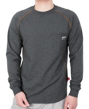 FR T-Shirt, Flame Resistant, Stretch Fit, Hidden Pocket, 6oz Crew Neck Work S...