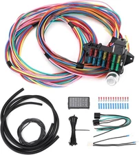 14 Circuit Wiring Harness Universal for Street Muscle Car Hot Rod Rat XL Copper