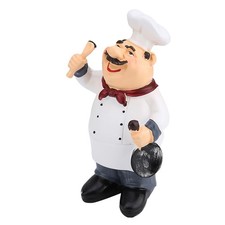 American Vintage Country Happy Chef Resin Figurine Home Restaurant Cafe Tabl XG5
