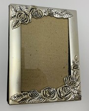 Vintage Silver Plate Godinger Rose Flower Picture Frame Photo Album
