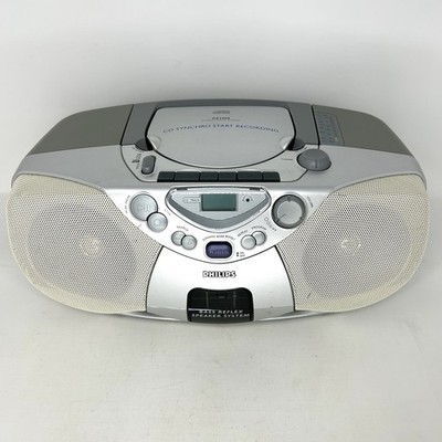Philips AZ1008 CD Cassette Boombox Radio Portable Stereo Power