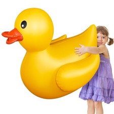 Hungdao 1 Pack 4 Feet Giant Inflatable Duck Pool Float, Yellow