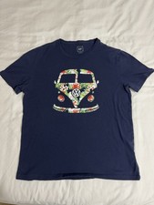 Vintage Gap T-Shirt Navy Mens Large 100% Cotton VW Volkswagen Bus Kombi Microbus