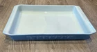 Excellent Pyrex Snowflake Garland 933 Baking Pan Vintage Rectangular Blue shiny