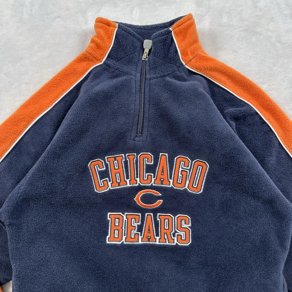 Chicago Bears Reebok Equipo NFL Ropa 1/4 Cremallera Polar Pullover Azul Niños Talla L 7 Foto 2 de 4