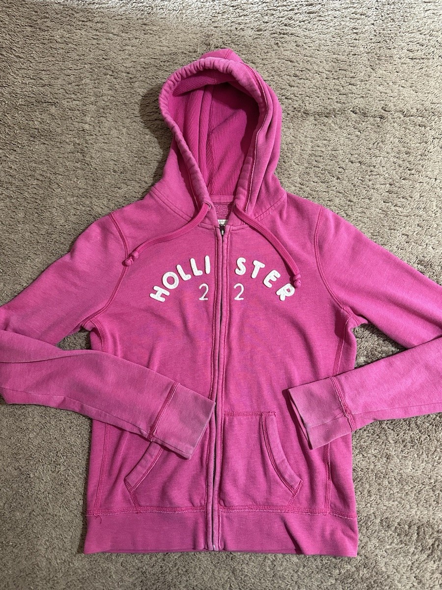 Hollister Women's Full Zip Pink Jacket 22 Vintage Y2K Size Large
