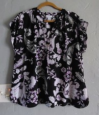 Liz Claiborne  Tops Blouse, Polyester, 20 Inch Of Armp To Arm,Paisley