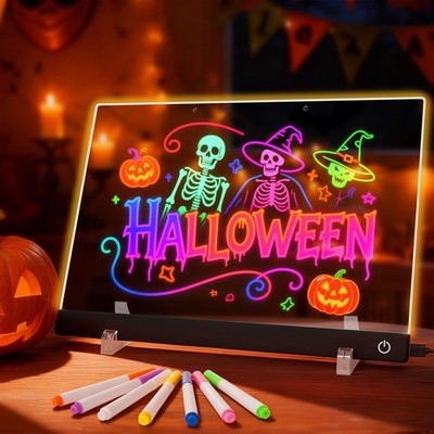 LED Note Board with Colors 13.7'' X 10'' 5 Modes & 7 Colors LED Drawing Board f...