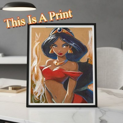 Princess Jasmin  Illustration Art Print 8.5x11 by Keyeske
