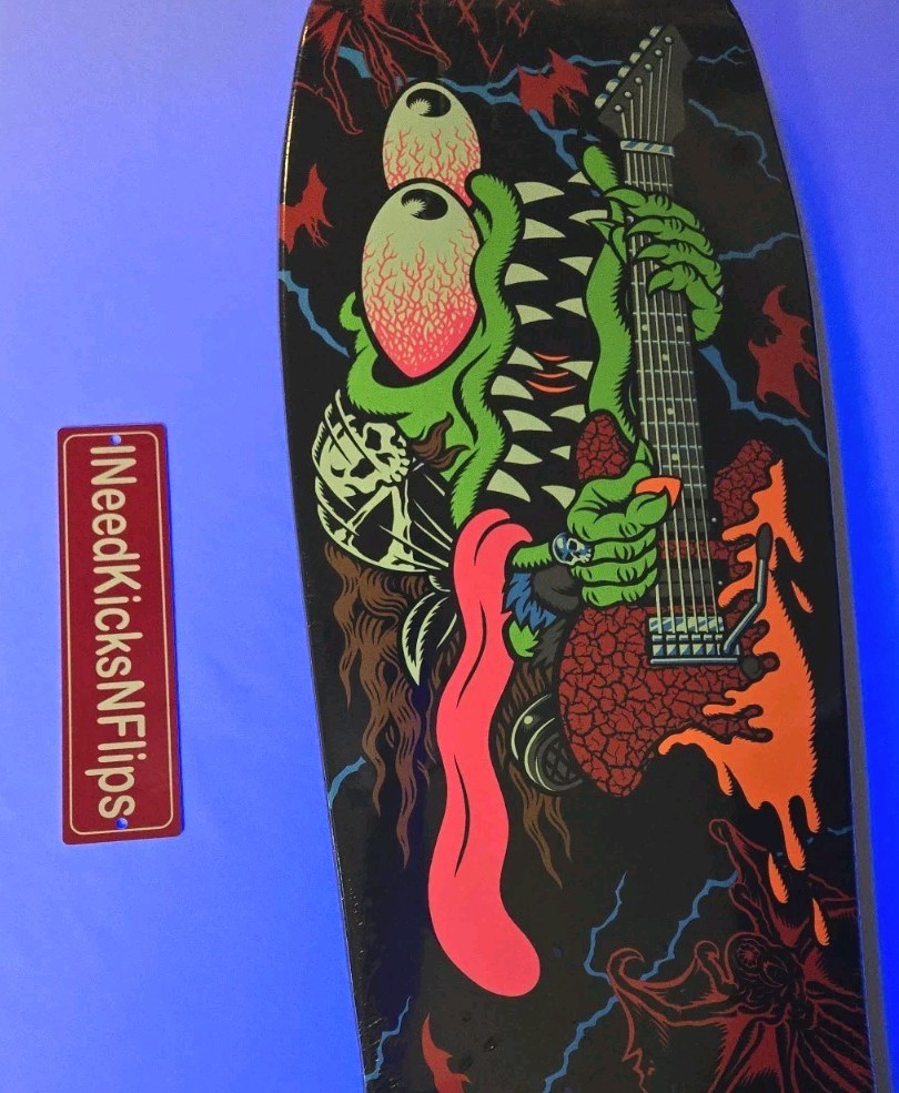 SIGNED Stranger Things x Santa Cruz GITD Slasher Skateboard Deck