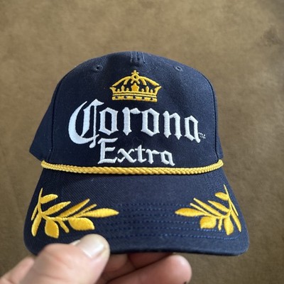 Corona Breweriana Hat Snapback Navy Gold Embroidery Beer Logo Breweriana