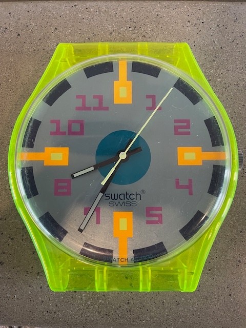 Swatch Clock - Vintage 80's look