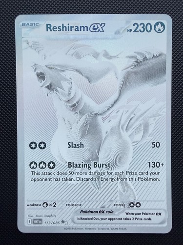 Pokemon TCG Reshiram ex 173/086 White Flare Secret Rare Holo Eng 230 HP