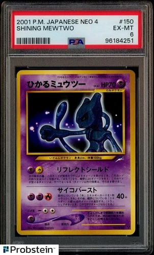 2001 Pokemon Japanese Neo 4 #150 Shining Mewtwo PSA 6 EX-MT