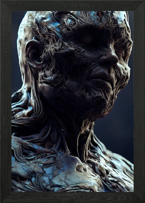 altes Alien gerahmtes Wandbild Poster Leinwanddruck Bild
