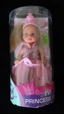 New! EVI Love Princess Doll Pink Dress Crown Mask Blonde Long Hair Simba Toys