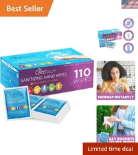 Travel-Size Hand Sanitizer Wipes - 110 Individually Wrapped for Every Occasion