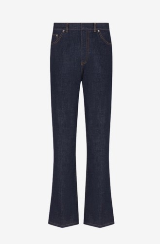 $1650 CHRISTIAN DIOR 8 JEANS SVASATI D08 PANTALONI DENIM BLU INTENSO 30 POLLICI VITA FR 40 - Foto 1 di 24