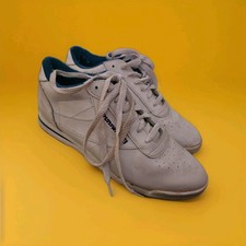 Brunswick Vintage 80 s Women s Size 8.5 Bowling Shoe White Teal Accents Sneaker