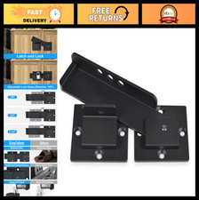Heavy Duty 7.5" Flip Gate Latch Lock with Padlock Hole - Adjustable Aluminum All