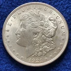 1921 PHILADELPHIA $1 Morgan Silver Dollar About Uncirculated AU UNC - A10