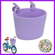 Kids Bike Basket Cute Scooter Basket Colored Dots Front Basket for Girls  Co...