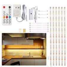 Under Cabinet LED Lighting Kit, 6 PCS Dimmable LED Strip Lights with Remote C...