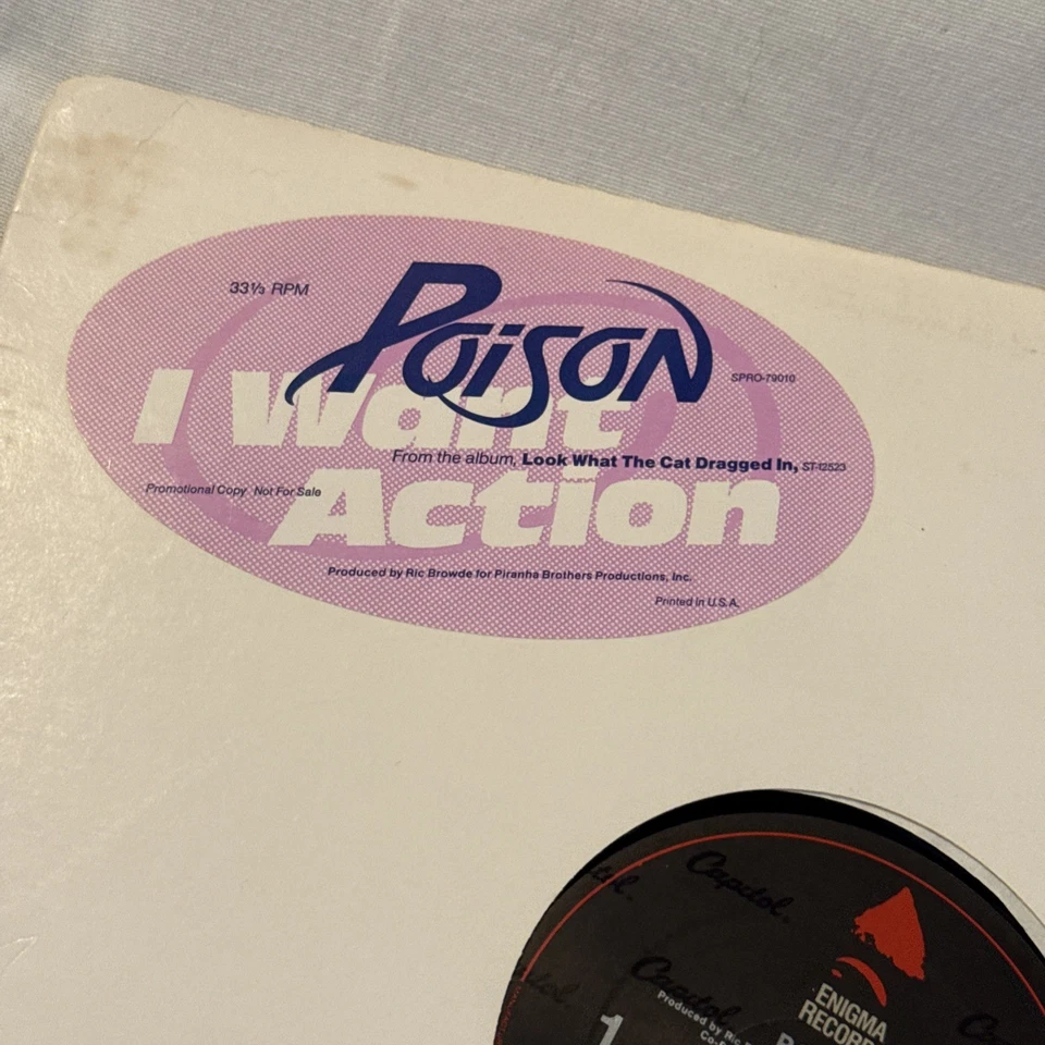 Poison - I Want Action Vinyl Single 12" - 1986 - Image 3 of 4