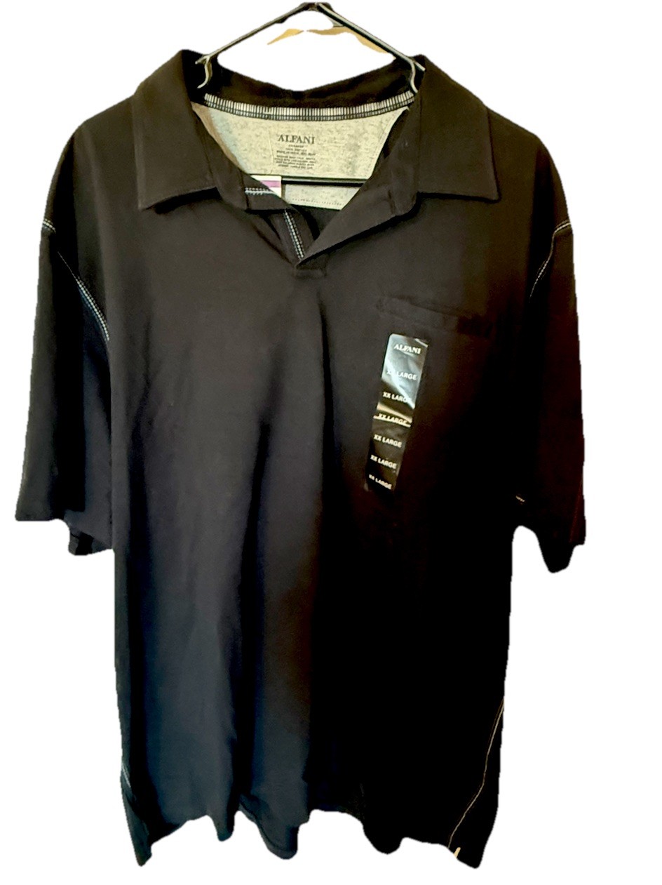 Alfani Mens Black Relaxed Short Sleeve Shirt Size 2XL with tags
