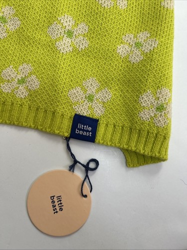 Little Beast Large Lime Flower Power Sweater For Dogs - Picture 2 of 9