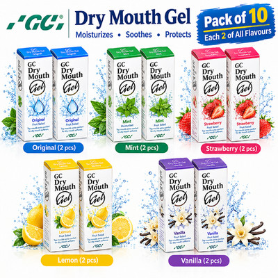 10 x Dental GC DRY MOUTH GEL to Provide Extra Comfort for Dry Mouth Sufferer