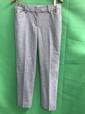 Talbots Hampshire Ankle Pants Size 6 / L 37 Gray Print Pockets Classic Career