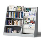Children's Bookshelf/Bookcase/Shelf/ Storage, 4 Compartments, Gray
